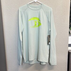 Men's Blackfish Angler UPF Long Sleeve Shirt (Gray/Acid) - Size S